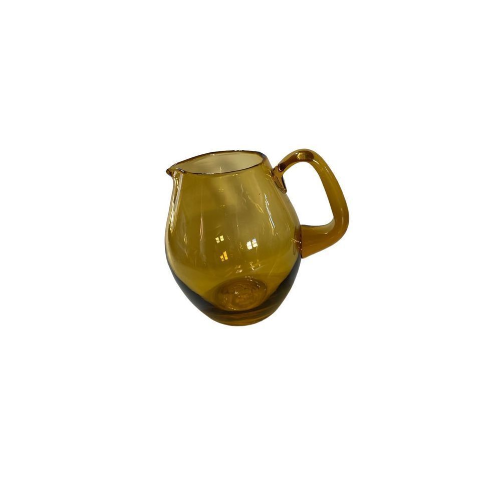 Vintage Blenko amber glass small pitcher